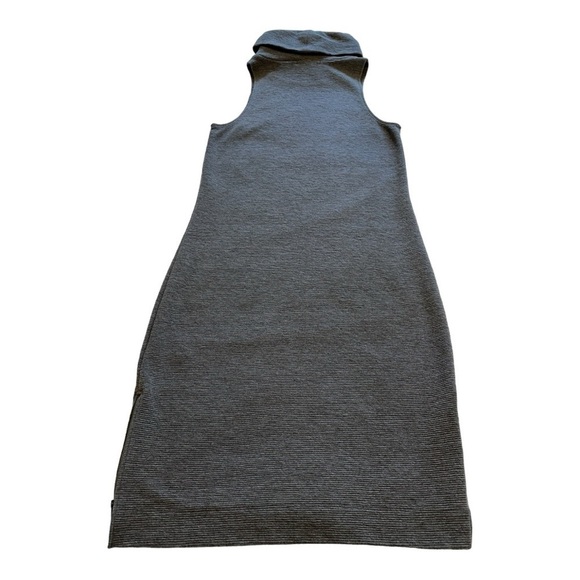 Banana Republic Gray Sleeveless Cowl Turtleneck Ribbed Knit Dress - Size Medium - Picture 5 of 13